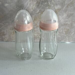 Gulicola Natural Glass 8 oz Bottles Breastfeeding Babies Anti-colic